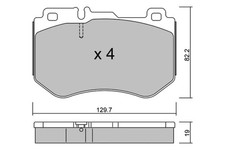 Plaquette de frein Mercedes 611