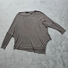 Ella Moss Top M Asymmetrical Lightweight Knit Minimalist Neutral Casual Relaxed