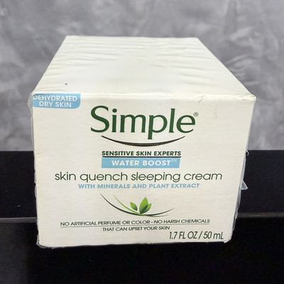 Simple Water Boost Night Treatment Sleeping Cream Hydration Dry Skin 1.7 fl oz