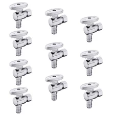 10-Pack EFIELD Shut off Valve 1/4 Turn Angle Stop Valve 3/8" OD Compression X...