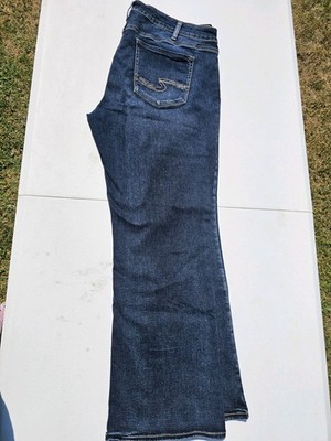 Silver Jeans Co. Women s Bootcut Blue Medium Wash Stretch Denim Jeans Size 20w
