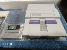 Nintendo SNES Console System with Super Mario World Rare O.B. Mint Cond. Works