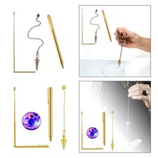 Dowsing Rods Copper Set Retractable Pendulum Pendant