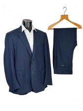 Pal Zileri Navy Blue Stripe 2 Piece Wool Suit Chest 46” Waist 42”