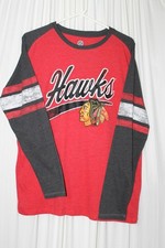 Knights Apparel NHL Chicago Blackhawks Red & Black Long Sleeve Shirt Large