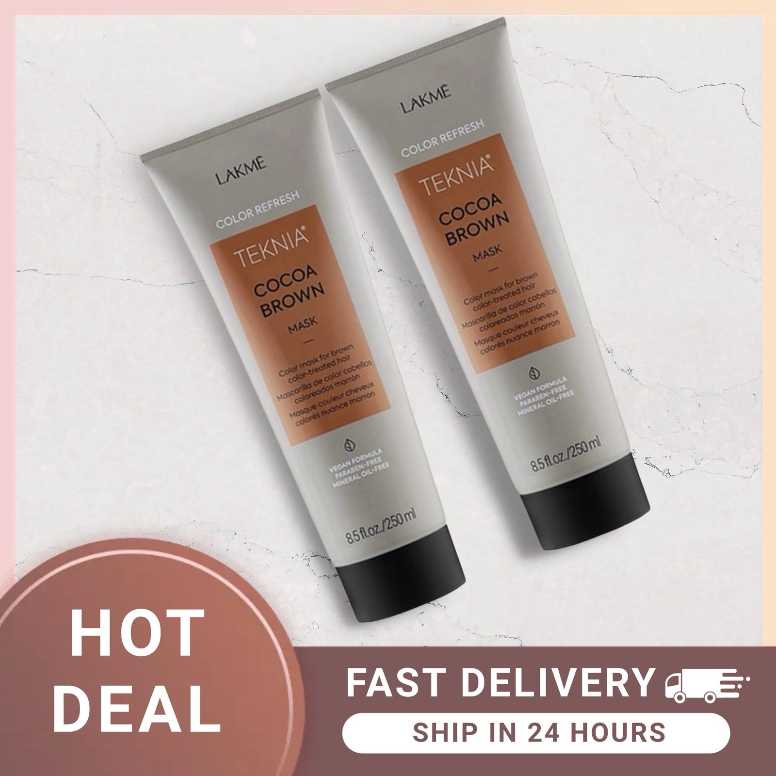 Lakme Teknia  Cocoa Brown  Colour  Refresh Mask 250 Ml -2 Pack RRP £43