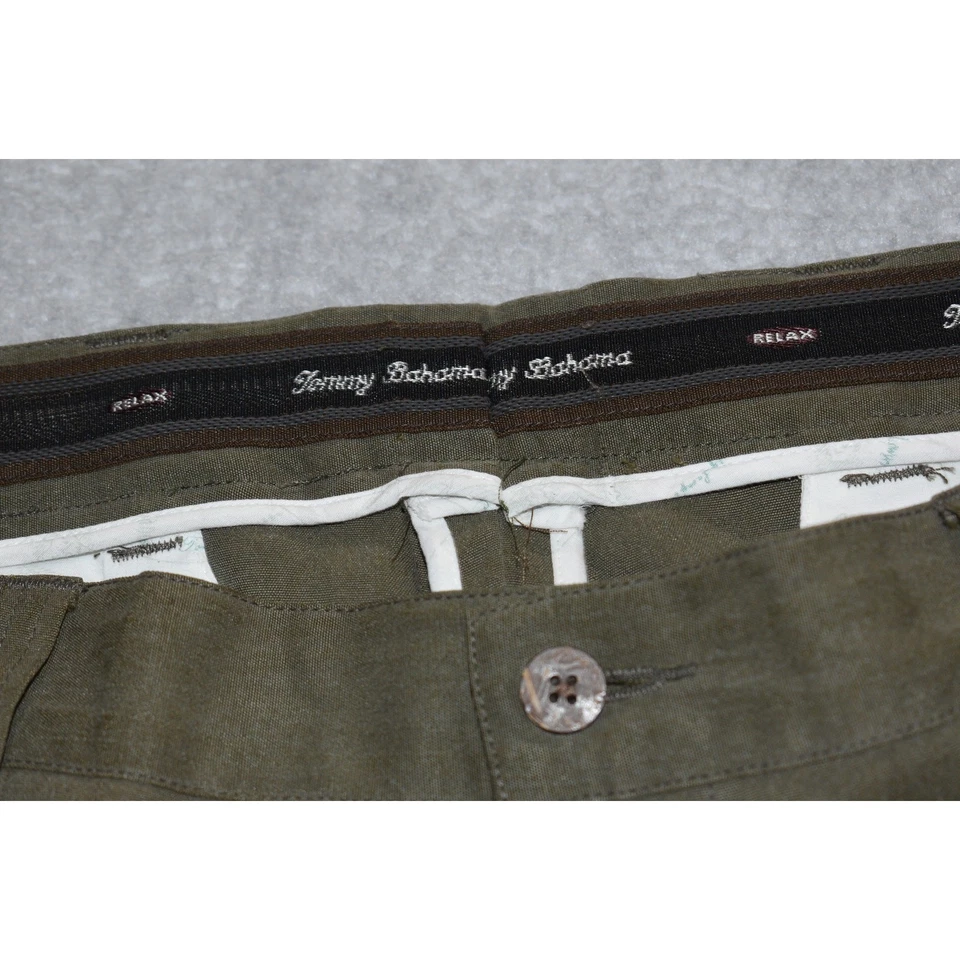 Pantalones cargo Tommy Bahama estilo hawaiano mezcla de lino seda para hombre talla 34 x 31 verde Foto 4 de 4