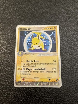 Pokemon Card Raichu EX 98/100 Sandstorm Ultra Rare Holo 100 HP MP/VG