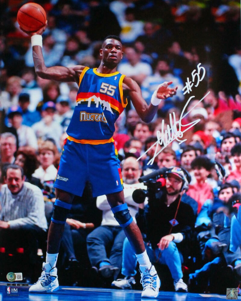 Dikembe Mutombo Autographed Signed Denver Nuggets 16x20 Close Up Photo-Beckett W Holo 