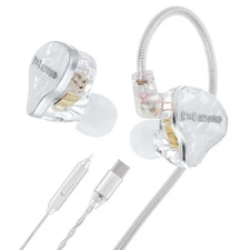 Keephifi Hzsound USB C Wired Earbuds, 10mm IEMs, Audio Games, Audiophile