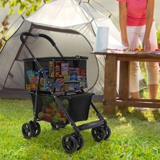 Sturdy Foldable Cart with Handle Design for Supermarket Shopping