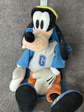 RARE Talking Goofy 20  Plush Disney  G  T-Shirt Orange Pants Green Cap. UNTESTED