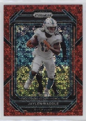 2022 Panini Prizm No Huddle Red Prizm 32/50 Jaylen Waddle #181 n0c