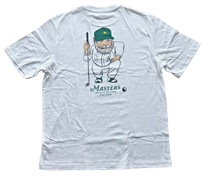 2026 XL Masters Tournament Gnome Caddie White T-Shirt Augusta