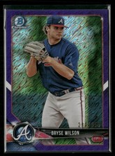 2018 Bowman Chrome #BCP169 Bryse Wilson Prospects Purple Shimmer Refractor #/655