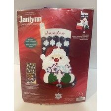 Janlynn Santa Snowflake Felt Stocking Applique 090-0054