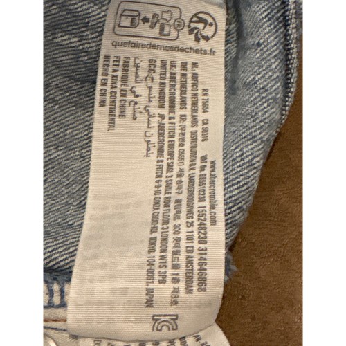 Abercrombie & Fitch The Baggy Low Rise Jeans 33 16R Light Wash Distressed Blau - Bild 6 von 6