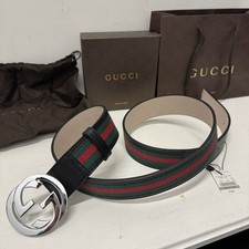 Gucci Black, Red & Green Belt (Size 36-38 Men’s Pants)