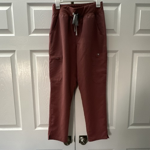 FIGS Women's Mauve HW Yola Scrub Cargo Pants Polyester Rayon Spandex EXCELLENT!