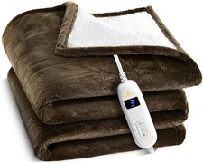 Electric Heated Throw Blanket, Washable Fast Heating 10 Settings Auto Off