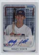 2011 Bowman Chrome X-Fractor 262/299 Mikey White #18U-26 Auto ow3