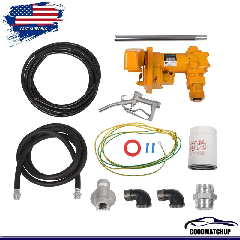 Gasoline Fuel Transfer Pump Gas Diesel Kerosene With Particulate Filter 20GPM