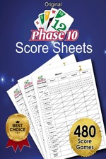 Original Phase 10 Score Sheets: 120 Page Travel Size Pads for...