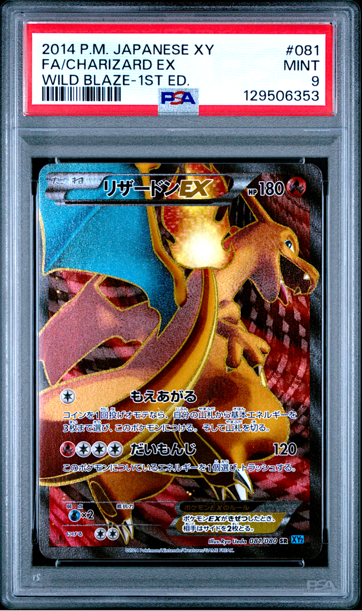 PSA 9 Charizard EX 081/080 SR 1st ED XY2 Wild Blaze Japanese