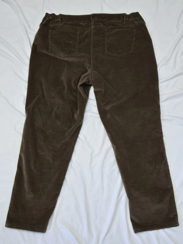 Pantalones de Pana Jill Talla 22 Marrón Algodón Elástico Cintura Elástica Foto 2 de 4