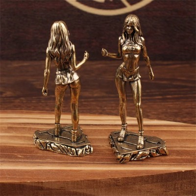 Kleine Fee/Retro Messing Modenschau Schönheit Frau Figur Ornamente Metall