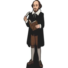 SP13547 William Shakespeare Illustration Cardboard Cutout Standee Standup