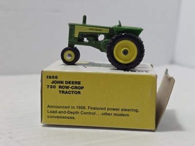 Ertl 1958 John Deere Miniature Diecast Farm Tractor With Original Box 