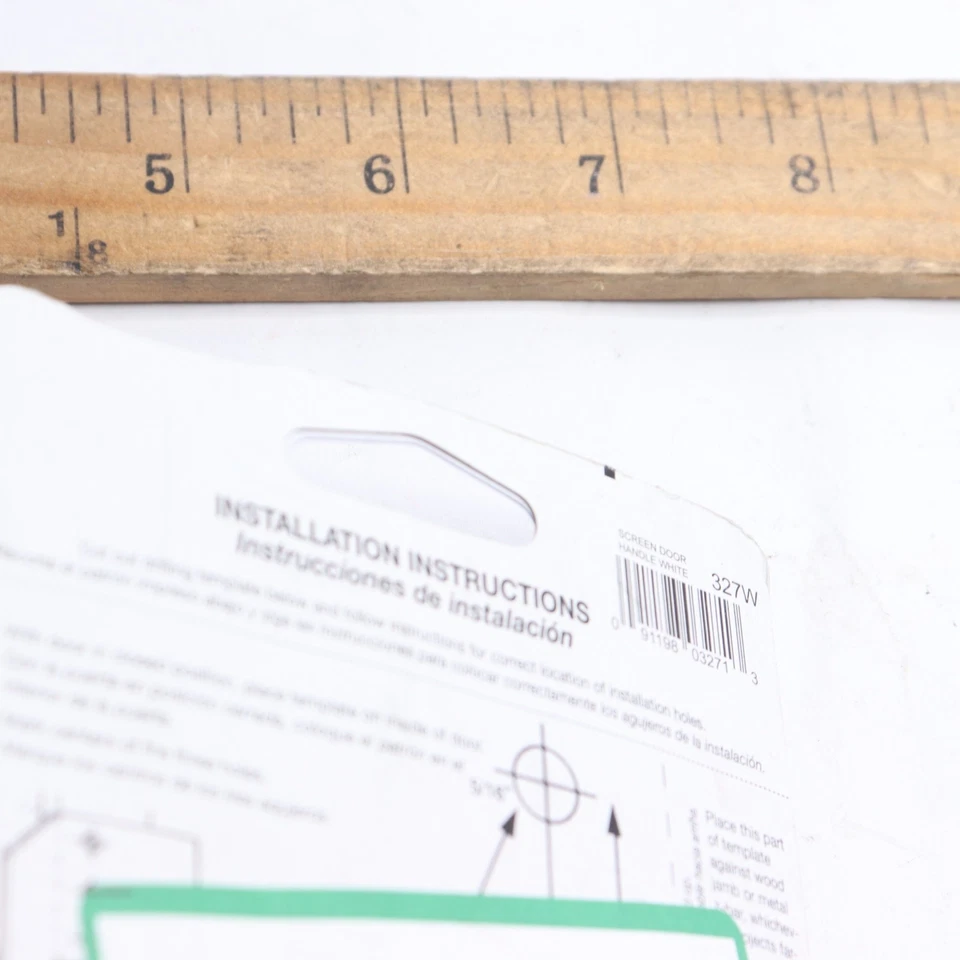 Barton Kramer Patio Door Handle Set Powder Coated White Aluminum 4" L 327W - Image 4 of 4