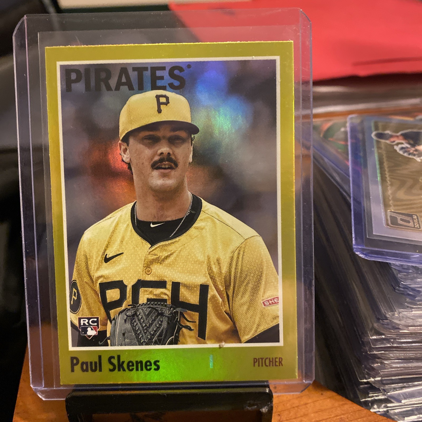 2024 Topps Archives - 1970 Topps Paul Skenes #200 Yellow Foilboard (RC) Pirates