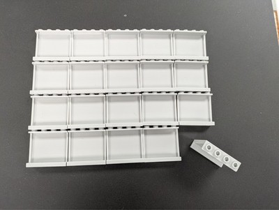 LEGO Light Gray Panel 1 x 4 x 3 [20 Pieces] ID 60581