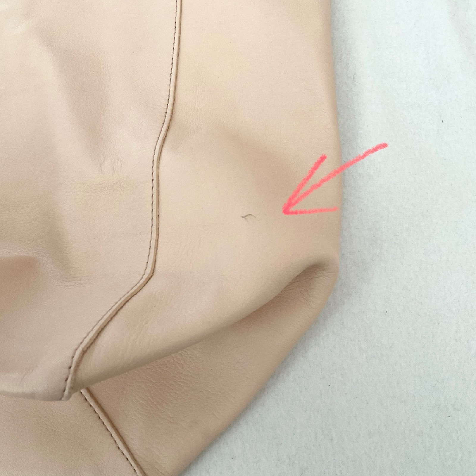 Sezane blush pink  leather gaby tote large image 7