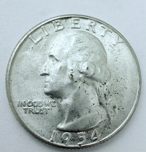 1954-S Toned Washington Quarter 25c VF VERY FINE CONDITION 90% Silver #2645