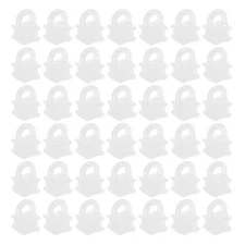  200pcs Plastic Curtain Track Hook - Glider Curtain Track Pulley Hooks White -