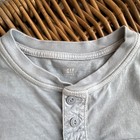 Gap Lightweight Cotton Henley Short Sleeve T-Shirt Light Blue L Chest Pocket