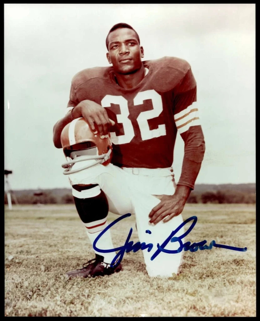 Jim Brown NFL Cleveland Browns RP Color Reprint Signed Autograph Photo No COA