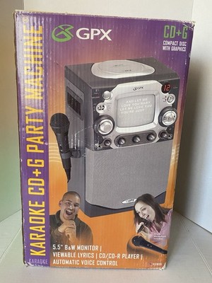 VTG GPX KARAOKE MACHINE CD+G PARTY MACHINE BUILT IN MONITOR K2805