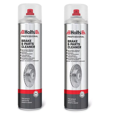 Holts Bremsenreiniger Spray effektiv zum Entfernen von Öl & Brechen von Staub & Schmutz 2 x 600ml
