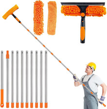 4.5M Fensterreiniger Mit Teleskopstange, Teleskop Fensterwischer Mit Silikon Fen