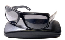 SPY OPTIC LE BARON 021c Black Plastic Rectangular Wrap Sunglasses Made in Italy
