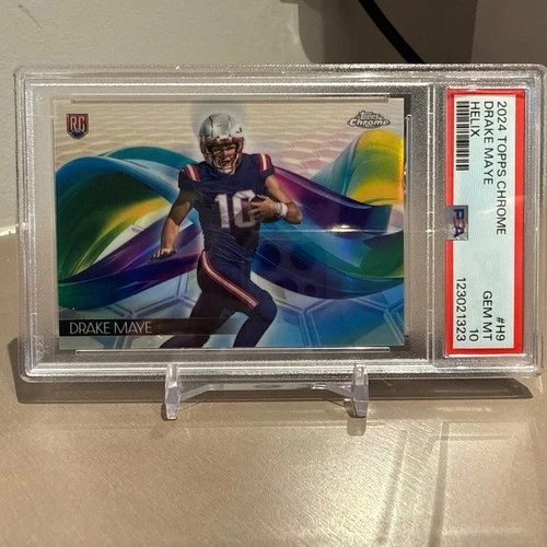2024 Topps Chrome Case Hit Helix Drake Maye RC PSA 10