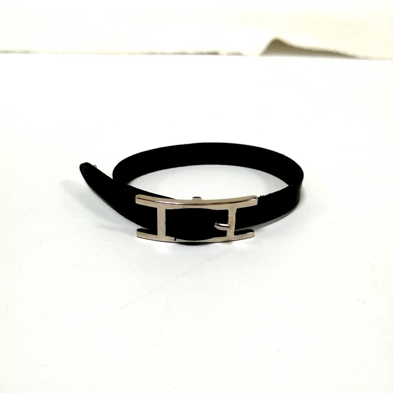 HERMES API III Leather Bracelet Genuine Leather from Japan