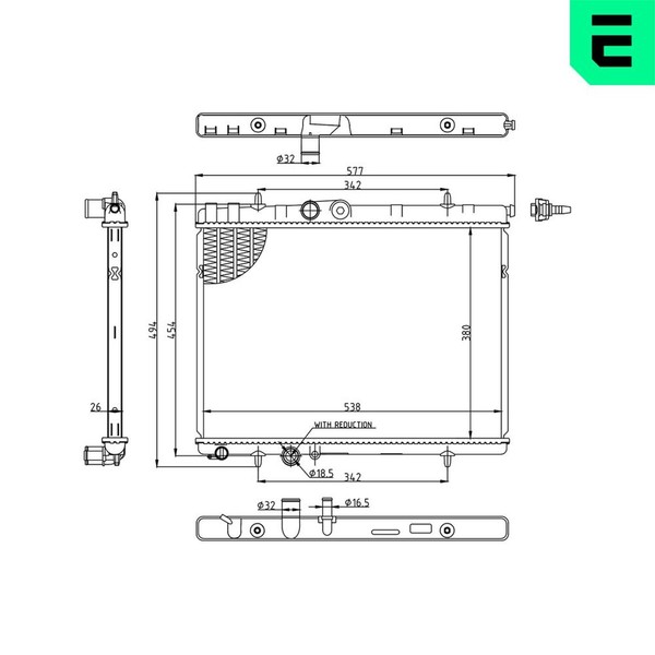 ERA MotorküHler WasserküHler 673589 FüR Peugeot 206 2A SW 2E 307 3A Break 3E 3H-image