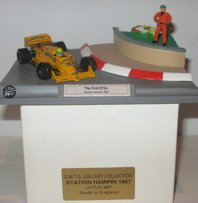 SMTS 1:43 Ltd Ed Station Hairpin Diorama 1987 Monaco GP 1st Lotus 99T #12 Senna