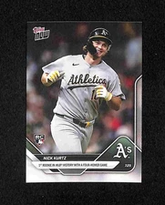 2025 Topps NOW Card Nick Kurtz - #464 (RC) First Rookie 4-Homerun Game Athletics