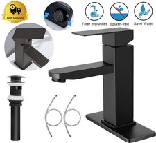 Bathroom Faucet Black Modern Bathroom Sink Faucet with Single Handle Restroom
